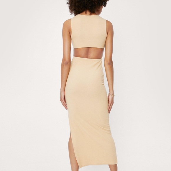 Nasty Gal V neckline, sleeveless ribbed dress NWOT - Picture 4 of 6